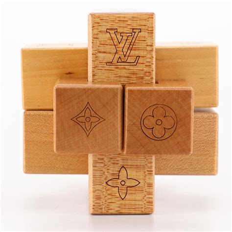 Louis Vuitton Le Pateki Wooden Cube Monograms Logos Puzzle .